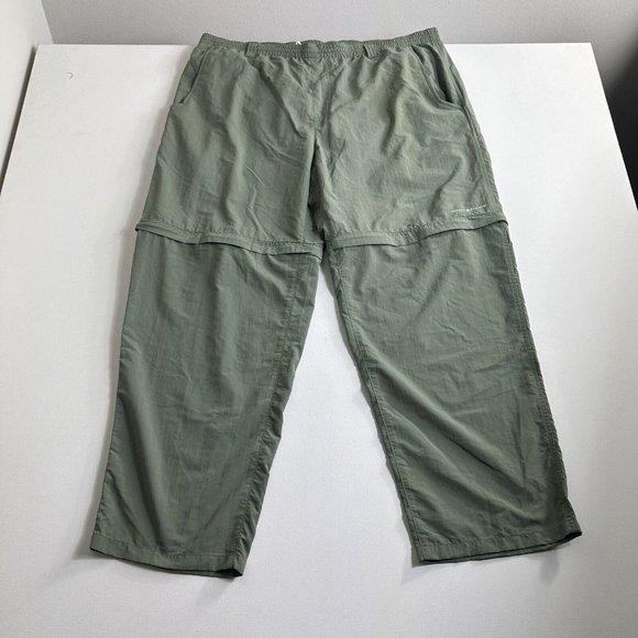 Columbia‎ PFG Convertible Men Hiking Pant Short  Fishing Outdoor Size 2XL Green - Picture 1 of 9